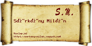 Sárkány Milán névjegykártya
